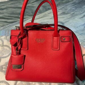 Red Guess Crossbody Purse